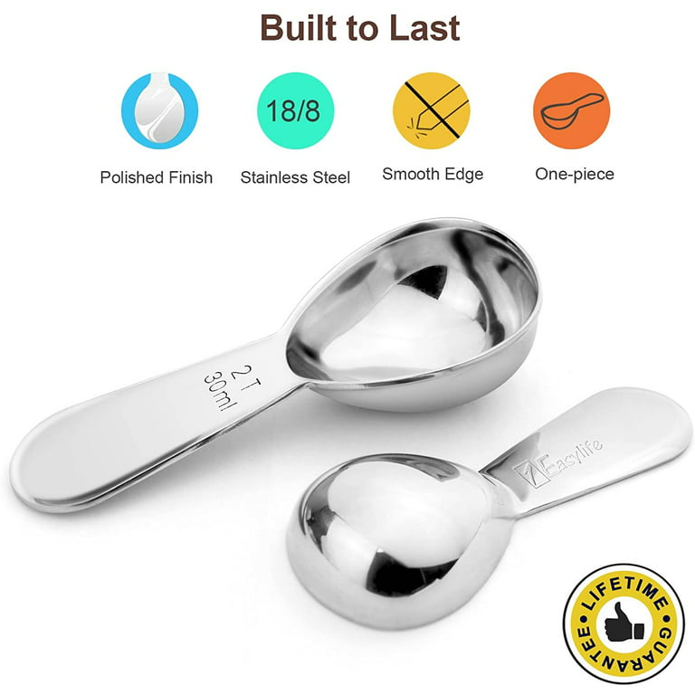 1Easylife 18/8 Stainless Steel Measuring Spoons Set of 6 for Measuring
