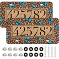 thumbnail image 2 of Custom Blue Butterfly Leopard Cheetah Print License Plate, Personalized Your Text Picture Logo on Car Front Plate Custom Car Tags 6 x 12 Inch, 1 PC, 2 of 7