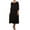 Black, variant on Women's Casual Solid & Print Plus Size 3/4 Sleeve A-line Midi Dress/Made in USA