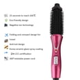 thumbnail image 3 of Peine Rizador De Pelo Plegable Eléctrico, Herramienta De Belleza Portátil Compacta Para Peluquería, Peine Eléctrico Rojo Vino, Cepillo Rizador De Pelo, 3 of 7