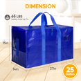 thumbnail image 2 of Bolsas de mudanza HealSmart, paquete de 8, grandes, con cremalleras y asas, azules, 2 of 7