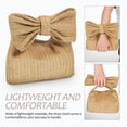 thumbnail image 3 of Straw Purse Women Handbag Bow Purse Straw Clutch Summer Beach Bag Hand Bag Straw Bag For Women, 3 of 9