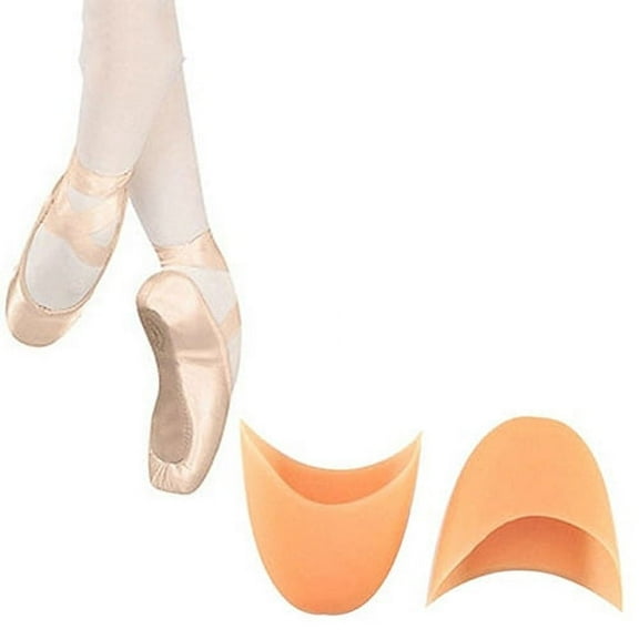 GoFJ Women Girl Soft Silicone Nude Pointe Ballet Dance Shoes Pads Foot Care Toe Cap