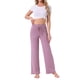 thumbnail image 2 of Pantalones de pijama de mujer INSPIRE CHIC, de pierna ancha, con cordón, pantalones de sudadera elásticos, pantalones de lounge Palazzo, pantalones de yoga para dormir, color morado, 2 of 6