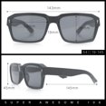 thumbnail image 5 of Hipster Gentleman Rectangular Mens Retro Vintage Vibe Plastic Sunglasses Slate - Black, 5 of 8