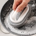 thumbnail image 5 of Scrub Brush for Cleaning Comfort Grip Shower Scrubber,Heavy-Duty Reusable Cleaner Brush with Stiff Bristles,All Purpose Scrubbing Brush for Shower Tile,Kitchen Sink,Toilet & Bathtub (Z6-White), 5 of 5