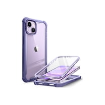 i-Blason Ares Case for iPhone 14 Plus 6.7 inch (2022 Release), Dual Layer Rugged Clear Bumper Case with Built-in Screen Protector(Mauve)