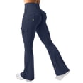 thumbnail image 2 of Scrunch Butt Lifting Leggings for Women Flared Yoga Workout Gym Pants with Pockets Navy XL, 2 of 4