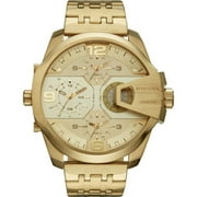 DIESEL UBER CHIEF MEN'S GOLD TONE STAINLESS MULTI TIME WATCH DZ7447