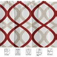 thumbnail image 5 of 2 Pack Valances Window Treatments Red and Gray Abstract LinesBlackout Drapes Adjustable Curtain Valances for Windows Living Room Kitchen Over Sink 18x52 Rod Pocket Valances, 5 of 6