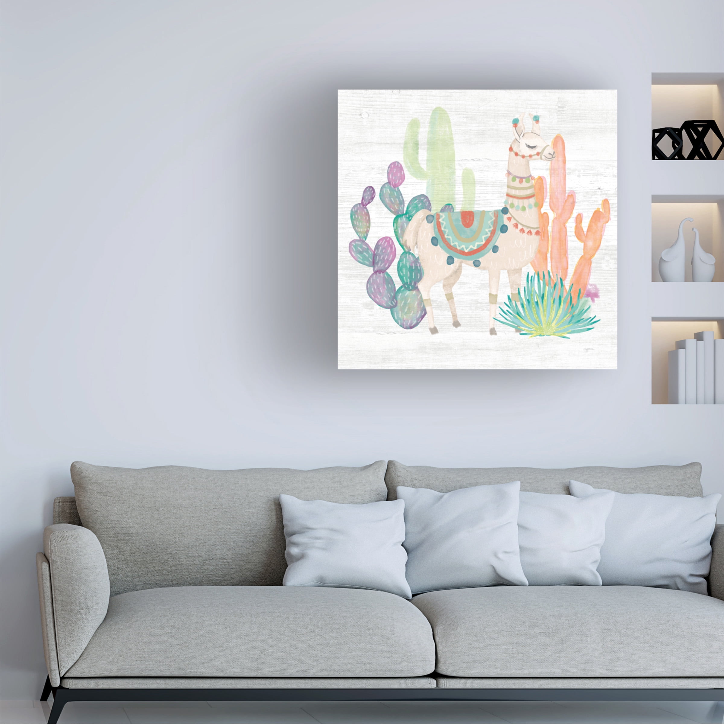 Mary Urban 'Lovely Llamas II' Canvas Art