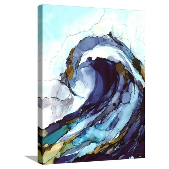 Art.com Liquid Wave 1 Stretched Canvas Print Wall Art by Megan Swartz, 18" x 24"