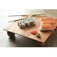 thumbnail image 3 of Ironwood Gourmet Kyoto Sushi Plate With Geisha Feet, Acacia Wood, 10" x 10" x 2", 3 of 10
