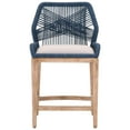 thumbnail image 2 of Benjara BM217384 Transitional Wooden Counter Stool with Rope Weave Design, Blue - 40.5 x 23.5 x 22 in. - Set of 2, 2 of 2