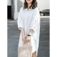 thumbnail image 5 of ZANZEA Women Summer Short Sleeve Solid Color Baggy Dress, 5 of 6