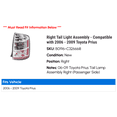 thumbnail image 2 of Right Tail Light Assembly - Compatible with 2006 - 2009 Toyota Prius 2007 2008, 2 of 2