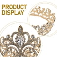 thumbnail image 2 of HONMEET Crystal Wedding Tiara Royal Queen Crown Headband Rhinestone Princess Headpieces Hair Accessories for Bridal Birthday Party, 2 of 7