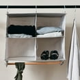 thumbnail image 3 of Household Essentials 4 Pocket Wide Organizer with Hangbar, Silver, 3 of 7