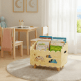 thumbnail image 4 of HAIDAIYA Wood Kids Bookshelf, Montessori Bookcase with 2 Adjustable Dividers, for Nursery Rooms & Classroom, Child Book Shelves and Toy Storage, Small Toddler Book Rack, Light Wood, 4 of 8