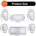 thumbnail image 2 of 6PCS Reflective Car Windshield Sunshade Kit, Silver Coated Sunproof Protection Heat Shield, Side Window Privacy Cover for Baby Camping Napping, Keep Cool Most Cars (Silver) -, 2 of 6