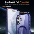 thumbnail image 2 of Allytechgroup iPhone 16 Plus Magnetic Case with Rotating Stand, Multi Angle Viewing Stand Anti-Scratch Compatible with Magsafe & Car Mount Phone Case for Apple iPhone 16 Plus, Darkblue, 2 of 7
