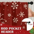 thumbnail image 5 of Merry Christmas Kitchen Window Curtains and Valances Set 36 Inch, Let it Snow Winter Snowflakes Short Tier Curtain for Cafe Living Room Bathroom, Xmas Red 3 Pieces Set Kitchen Decor, 5 of 7