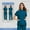 42108-Caribbean Blue, variant on summer women Uniform Elastic Scrub Set Hospital Scrub Tops Pant Nursing Workwear Doctor Clothes Accessories