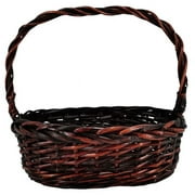 Wald Imports 1612-14 14 in. Oval Dark Willow Basket, Brown