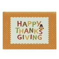 thumbnail image 1 of Thanksgiving Cutting Board, Little Owl with Pilgrims Hat Celebratory Phrase and Polka Dots, Decorative Tempered Glass Cutting and Serving Board, Large Size, Multicolor and Orange, by Ambesonne, 1 of 1