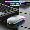 thumbnail image 3 of Wireless Mouse Gaming Mouse Backlight USB Compatible RGB Rechargeable Mice Silent Backlit Ergonomic Gaming Mouse for Laptop PC, 3 of 10