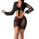thumbnail image 2 of Conjunto de traje de baño de cuatro piezas con protector solar de hilo de red de color sólido sexy a la moda para mujer Fridja nalpqowj22566, 2 of 8