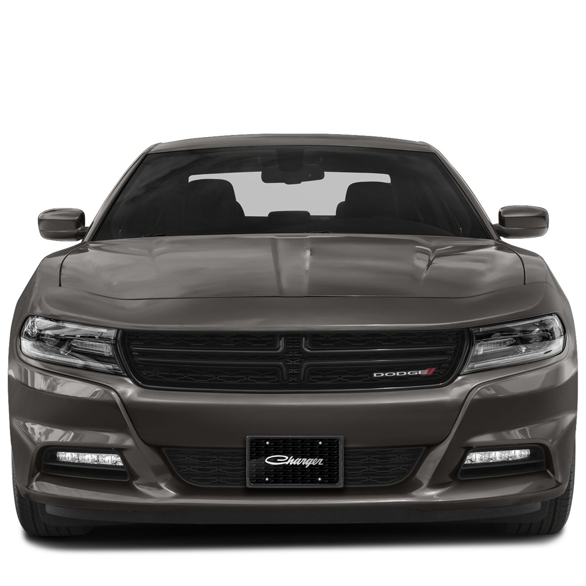 Dodge Charger Classic 3D Logo on Logo Pattern Black Aluminum License Plate - image 4 of 6