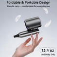 thumbnail image 6 of 2000W Ionic Hair Dryer, Foldable Fast Drying Blow Dryer with Diffuser & Concentrator Nozzles for Home and Travel Use, Grey, 6 of 8
