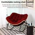 thumbnail image 6 of Cushions for Hanging Egg Chair, Thicken Outdoor rocking chair cushions, Garden Hanging Basket Chair Seat, Papasan Chair Cushion（Red）, 6 of 7