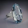 thumbnail image 2 of Funie Finger Rings Transparent Long Lifespan Lightweight Oval Shaped Smooth Blue Rings for Date, 2 of 8