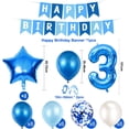 thumbnail image 2 of Happy Birthday Banner Bunting Blue Party Balloons Confetti Latex Balloon Party Birthday Banner Decorations-Style:3Rd;, 2 of 5