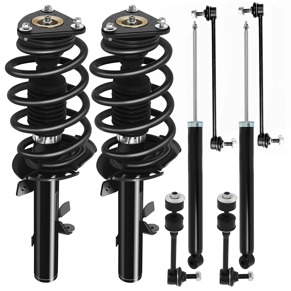 ECCPP 8pcs Suspension Struts Front Complete Strut Assembly,Rear shock absorber,Stabilizer Bar Link,Tie Rod End for 2014-2018 for Ford Escape 172751 172750 553392 39111 K80880 K750743