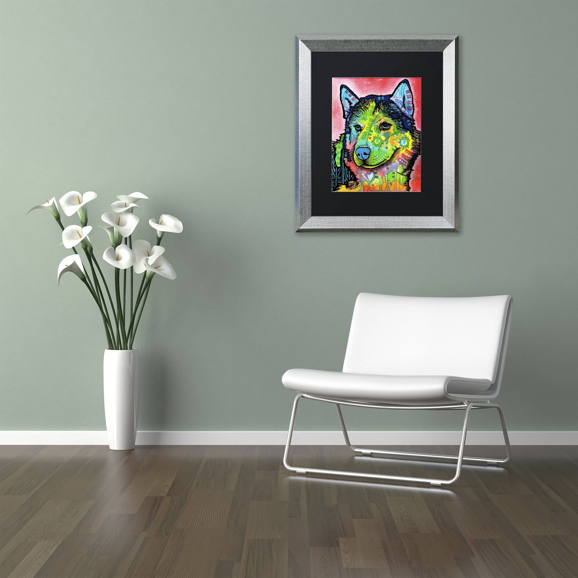 Trademark Fine Art "Siberian Front" Canvas Art by Dean Russo, Black Matte, Silver Frame