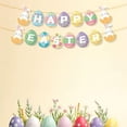 thumbnail image 5 of Tachiuwa Happy Easter Banner Colorful Easter Decor Decorative Easter Egg Banner Easter Bunny Banner for Spring Mantle Porch Party Home, 5 of 9