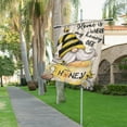 thumbnail image 3 of ADALE Home Bumble Bee Gnome Decorative House Flag, Garden Yard Spring Summer Outside Decor, Outdoor Large Burlap Double Sided (Size 12x18in/30x45cm), 3 of 6