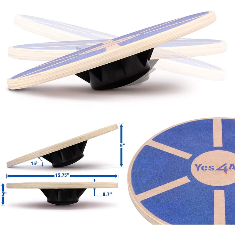 Yes4All Wooden Wobble Balance Board, 16-Inch Round Trainer photo 3