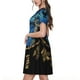 thumbnail image 2 of Balery Wolf Head And Dreamcatcher Vestidos sueltos de manga corta para mujer, vestidos de verano 2025, vestidos casuales de corte A con vuelo., 2 of 6
