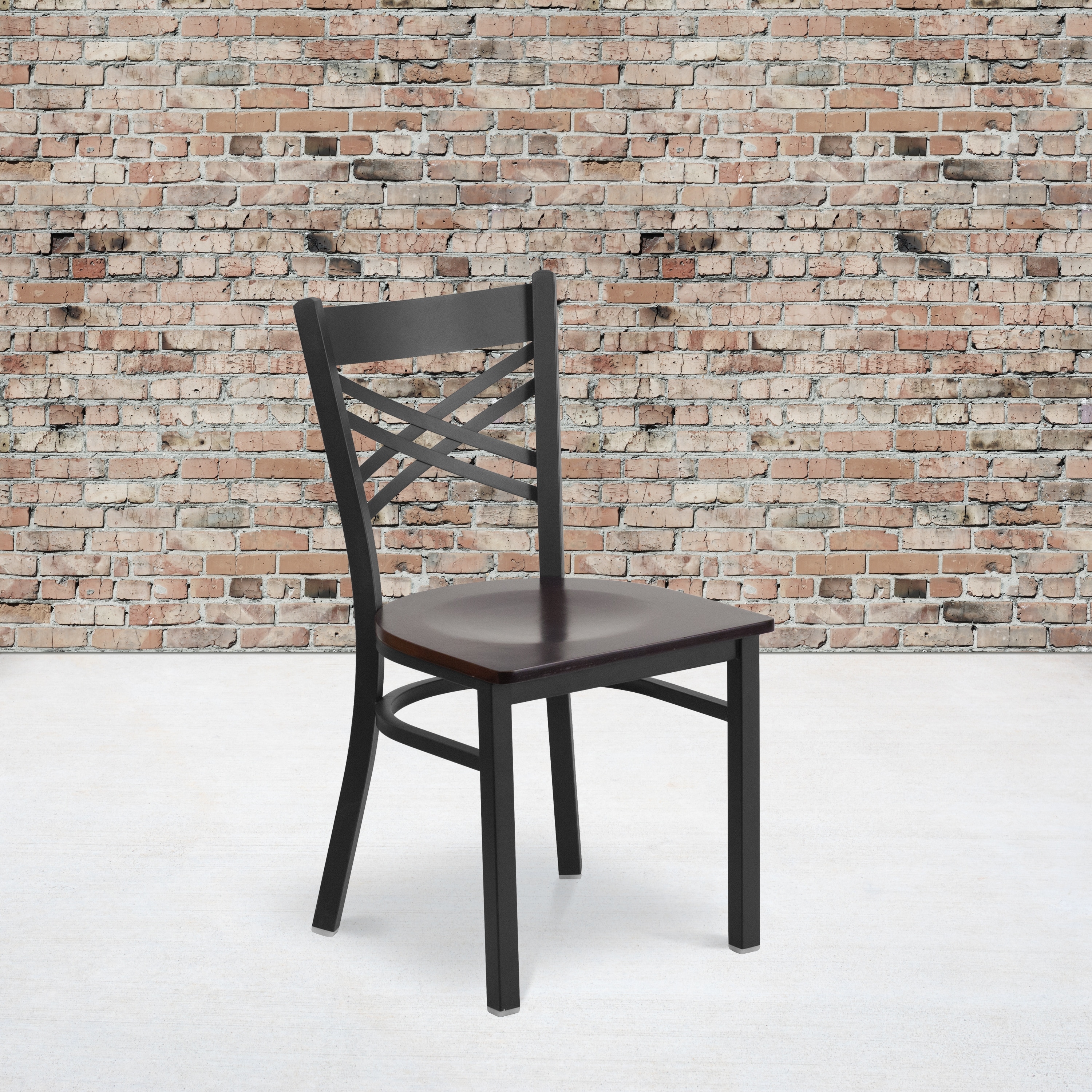 Flash Furniture X'' Back Metal Restaurant Chair 16.5"W x 17"D x 32.25