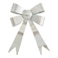 thumbnail image 5 of Christmas Bow Ornament, Iron Bow Hanging Decoration, Metallic Finish with Hanging Loop for Christmas Trees Wreaths and Garlands, Silver, 5 of 6