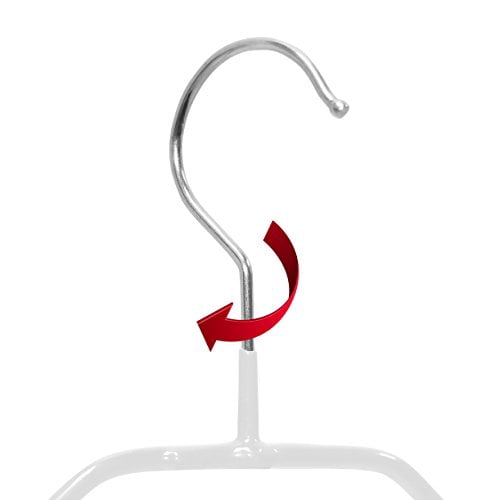 Mawa by Reston Lloyd Silhouette Series Non-Slip Space Saving Clothes Hanger for Shirts and Dresses, Style 41/F, Set of 12, Silver