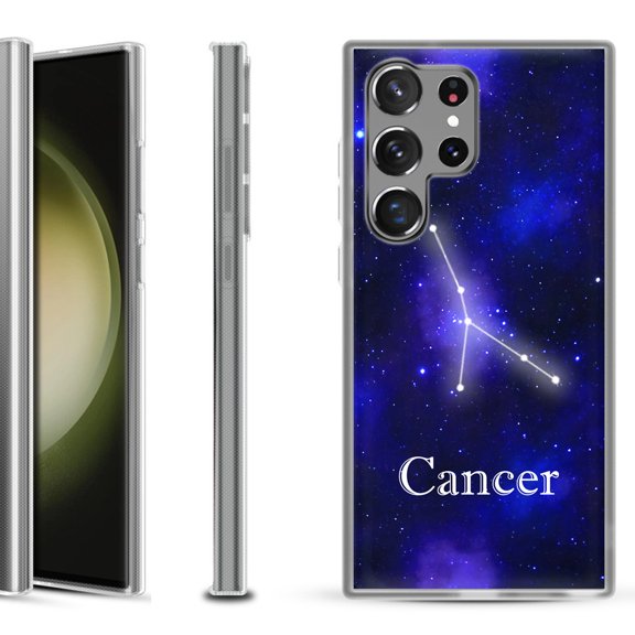 Shockproof Gel Phone Case for Samsung Galaxy S23 Ultra 5G, by OneToughShield ® - Cancer