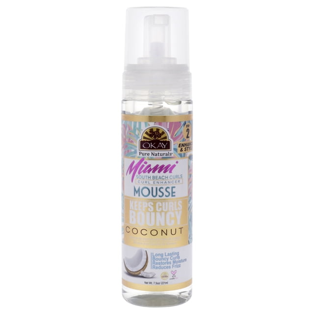 Miami South Beach Curls - Mejora de rizos de Okay para mujeres - Mousse de 7.5 oz
