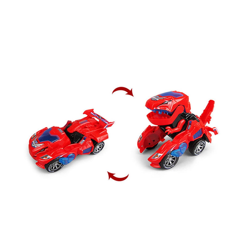 Transforming Dinosaur Led Transformer Car Toy w/ Music For 3-12 Boys and Girls 