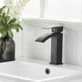 thumbnail image 6 of ANGELES HOME Waterfall Bathroom Sink Faucet Vessel Sink Faucet, Single Handle Bathroom Faucet 1 Hole Bowl Lavatory Vanity Faucet, Matte Black, 6 of 7