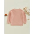thumbnail image 4 of aturustex Toddler Baby Boys Girls Easter Sweater 0 3M 6M 9M 12M 18M 2T 3T Infant Bunny Letter Egg Embroidery Knitted Pullovers Long Sleeve Chunky Kniton Loose Casual Cozy Spring Fall Clothes, 4 of 7